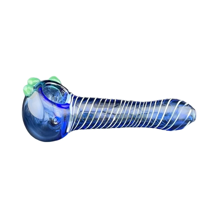Laveen blue glass spoon pipe in El Paso, borosilicate body with tapered mouthpiece, same-day pickup