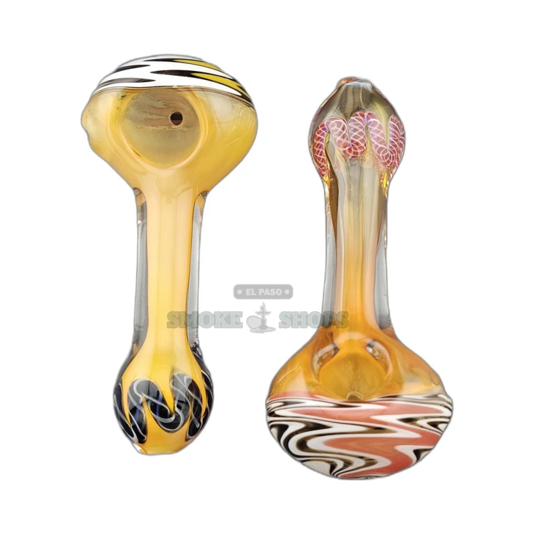 Long Grateful Swirl spoon pipe bowl close-up in El Paso, medium bowl for tobacco use, pick up the same day