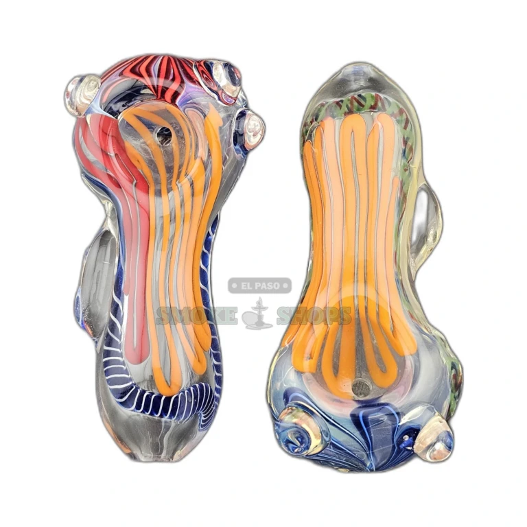 Mini String Flower glass chillum bowl close-up in El Paso, small borosilicate bowl for tobacco use, pick up today