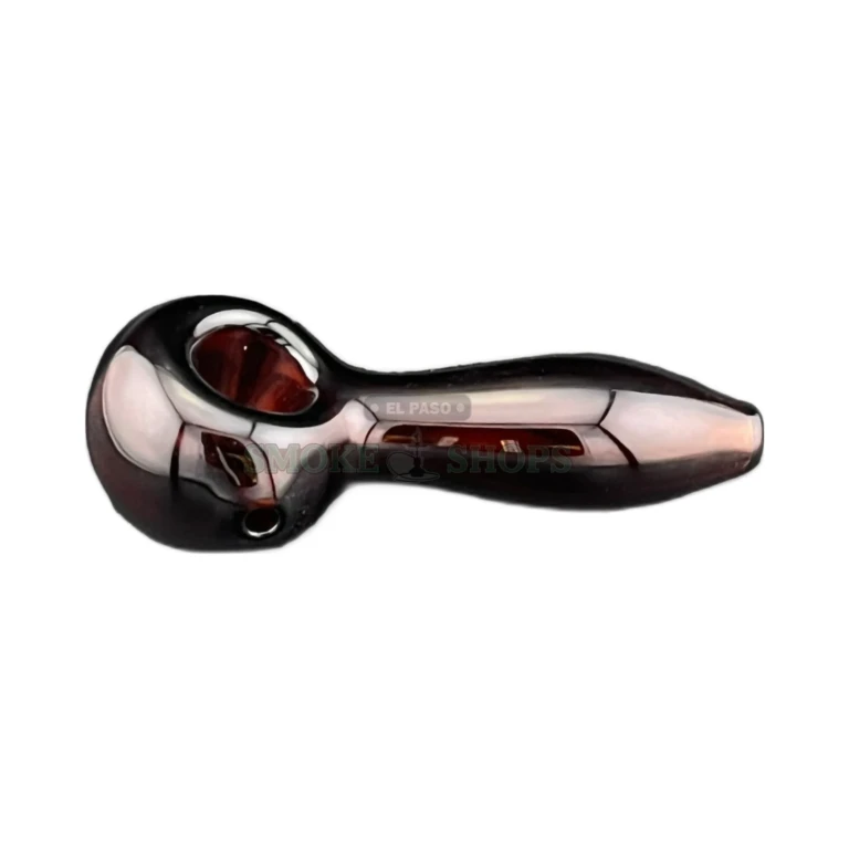 HI60 borosilicate glass spoon pipe in El Paso, solid base color with tapered mouthpiece, same-day pickup today