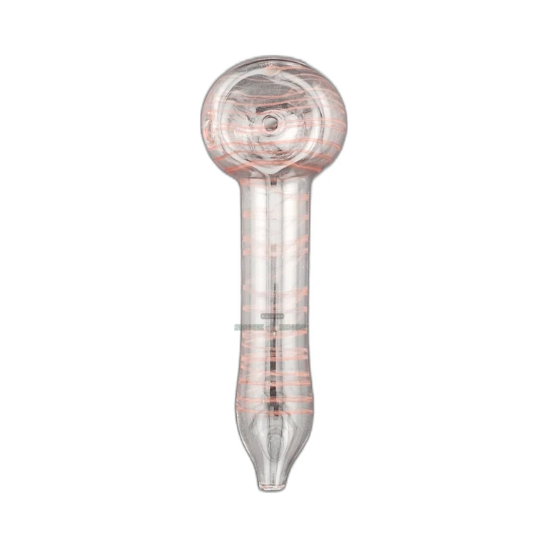 Popcorn glass spoon pipe bowl close-up in El Paso, medium clear bowl and tapered mouthpiece for tobacco use, pick up today