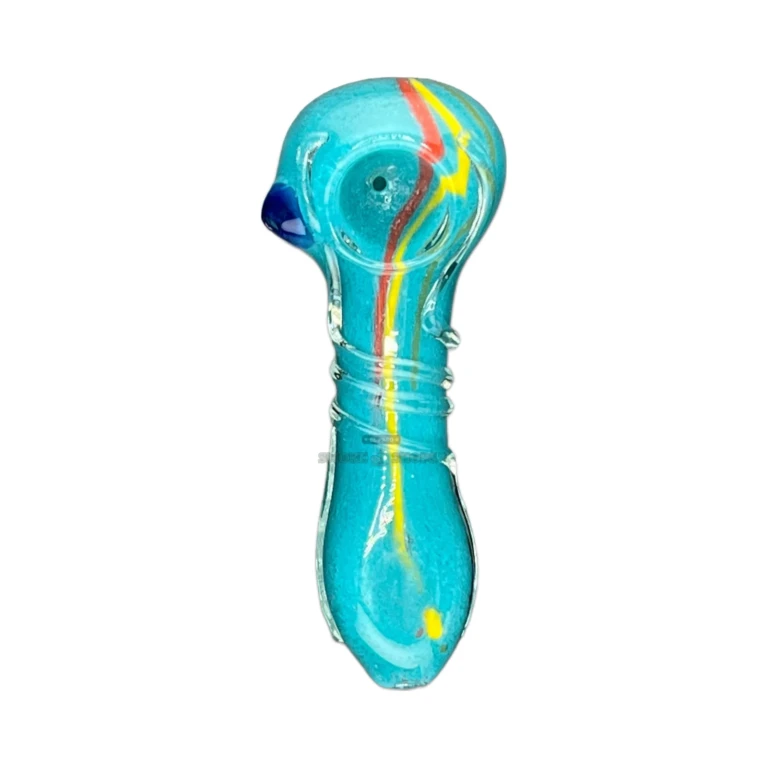 Rasta Bone glass spoon pipe in El Paso, 3mm borosilicate wall that stands upright on its own, same-day pickup