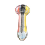 Red Yellow and Black Line Glass Spoon Pipe in El Paso thumbnail