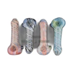 Ribbon Frit Swirl Glass Spoon Pipe in El Paso thumbnail