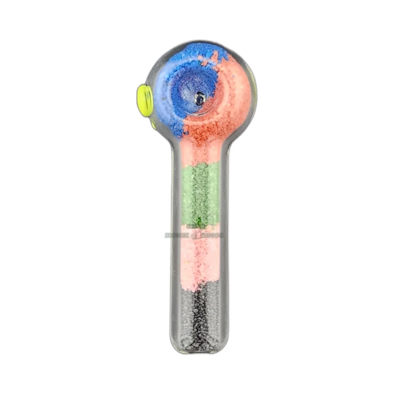 Sand glass spoon pipe bowl close-up in El Paso, medium bowl for tobacco use, back carb hole, pick up today