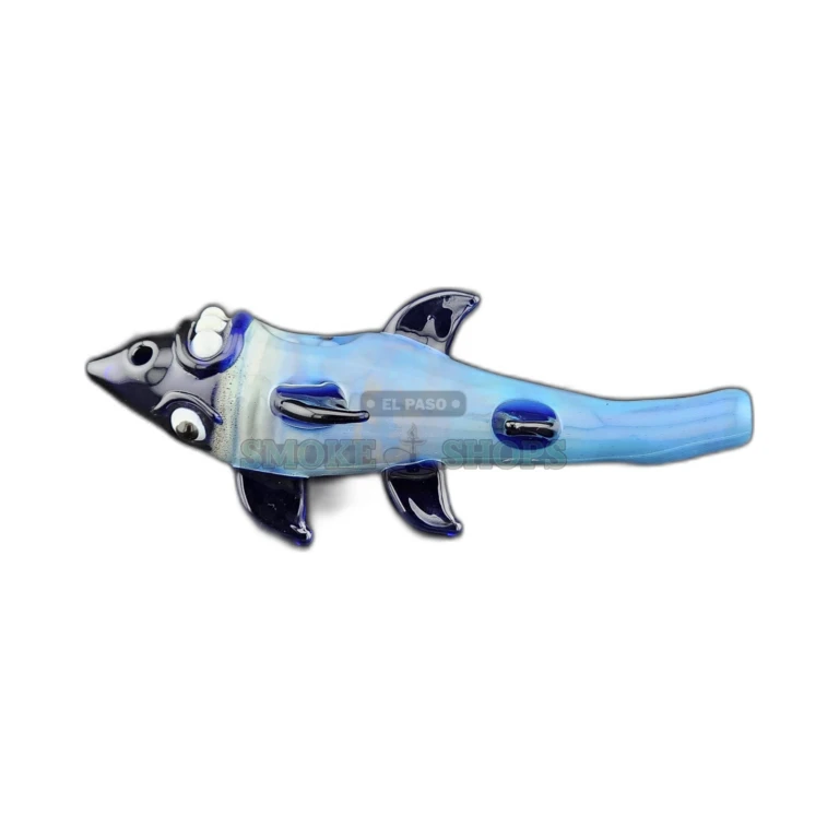 Sharky Boi glass spoon pipe bowl close-up in El Paso, medium borosilicate bowl for tobacco use, pick up today