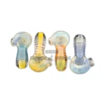Striped Clear Fumed Glass Spoon Pipe in El Paso thumbnail