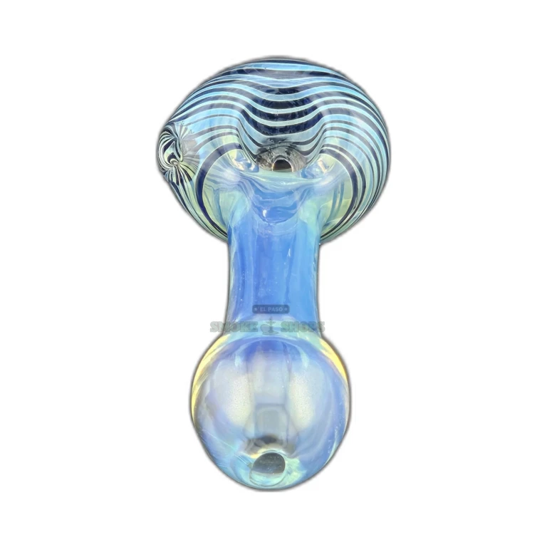Swirl Tip glass spoon pipe in El Paso, clear borosilicate body and rounded mouthpiece, same-day pickup