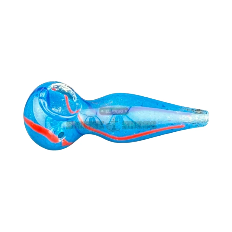 Left-side carb hole on the Voluptious Frit ACHP108 glass spoon pipe, sold at our El Paso smoke shop counter