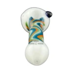 White Colorful Swirls Glass Spoon Pipe in El Paso thumbnail