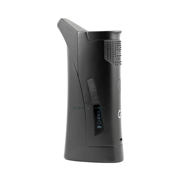 Grenco Science G Pen Roam concentrate vaporizer in black on the counter at an El Paso Smoke Shops store, water-filtered e-rig