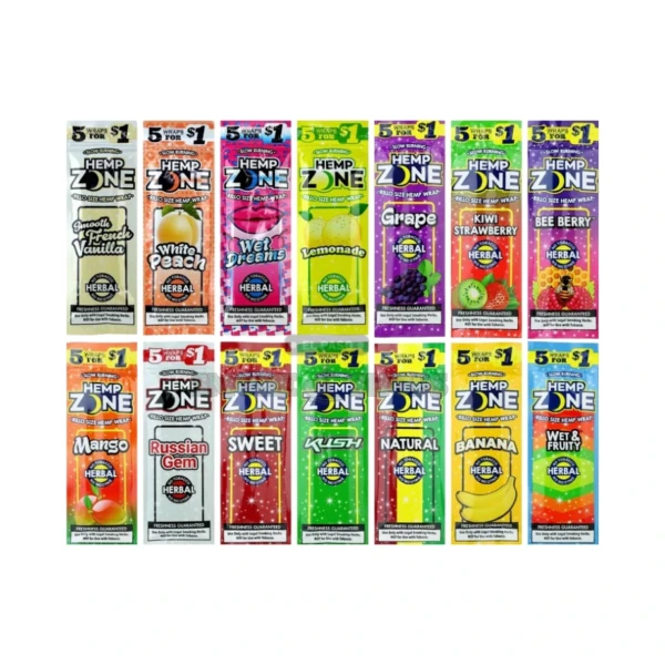 HempZone Hemp Wraps in El Paso, 14 Flavors, Tobacco-Free