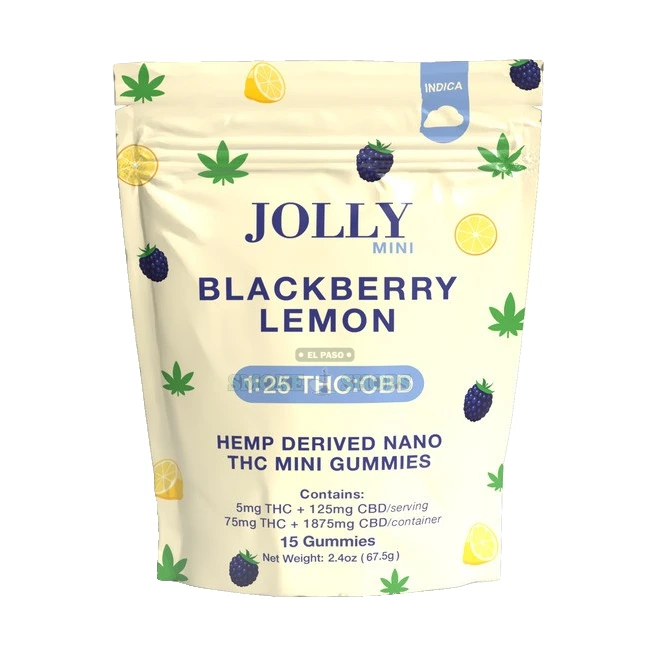 Jolly Nano Gummy 1:25 15ct Pouch Gummy Blackberry Lemon at El Paso Smoke Shop, in stock in El Paso for same-day pickup