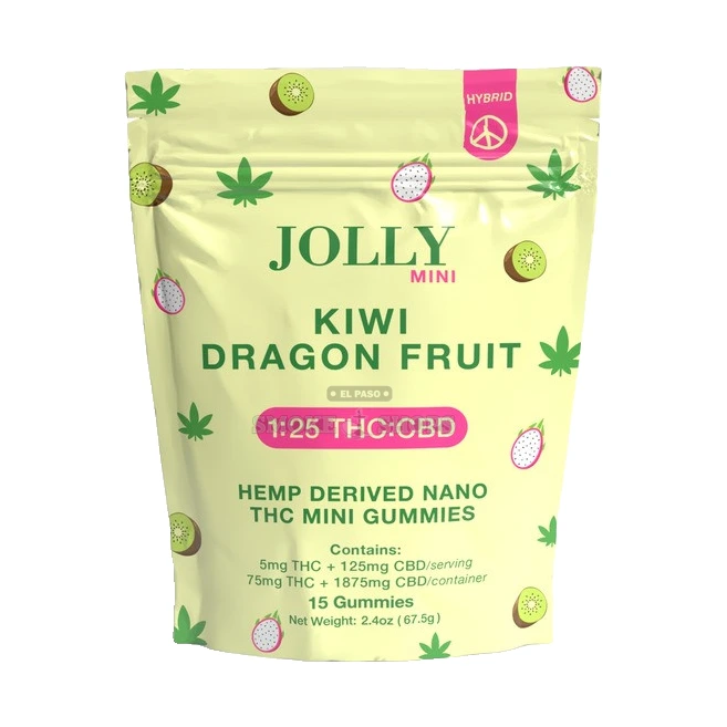 Jolly Nano Gummy 1:25 15ct Pouch Gummy Kiwi Dragonfruit at El Paso Smoke Shop, in stock in El Paso for same-day pickup