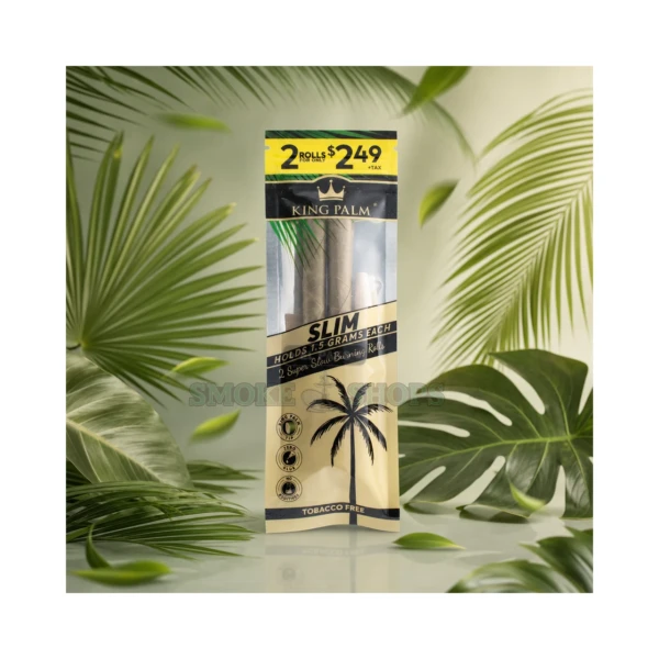 King Palm 2-pack palm leaf rolls with corn husk filters and packing stick, tobacco-free cones in El Paso