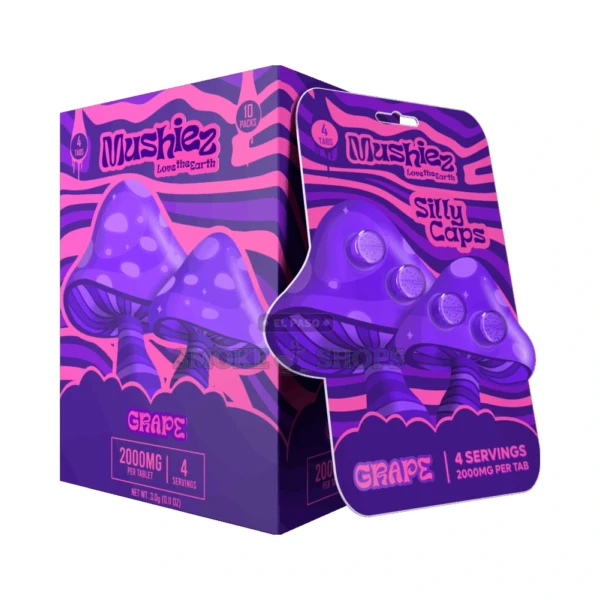 Mushiez Silly Caps 8000mg mushroom tablets front of pack in El Paso, 4 Lion's Mane tablets, same-day pickup