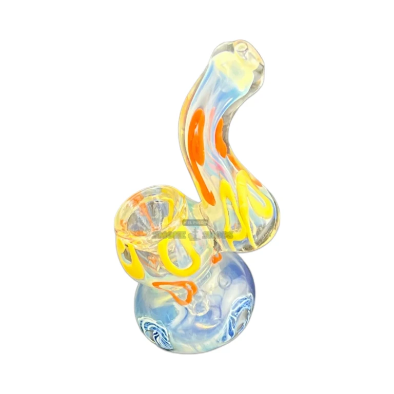 Side view of the Ionic Armor glass bubbler in El Paso showing the sidecar mouthpiece and right-side carb hole