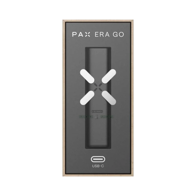 PAX Era Go pod vape pen side profile in El Paso, slim stainless steel concentrate vaporizer with USB-C charging