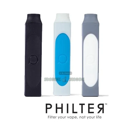 Philter Pocket personal smoke filter shown with retail packaging at El Paso Smoke Shops, reusable odor filter