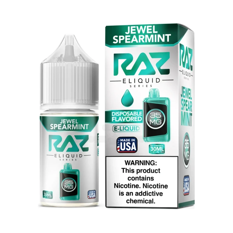 Raz Salt Nicotine Juice 30ml  Jewel Pod Jewel Spearmint 35mg at El Paso Smoke Shop, in stock in El Paso for same-day pickup