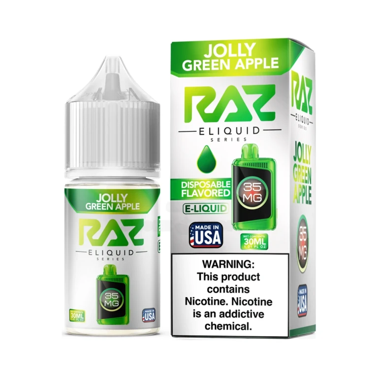 Raz Salt Nicotine Juice 30ml  Jewel Pod Jolly Green Apl 35mg at El Paso Smoke Shop, in stock in El Paso for same-day pickup