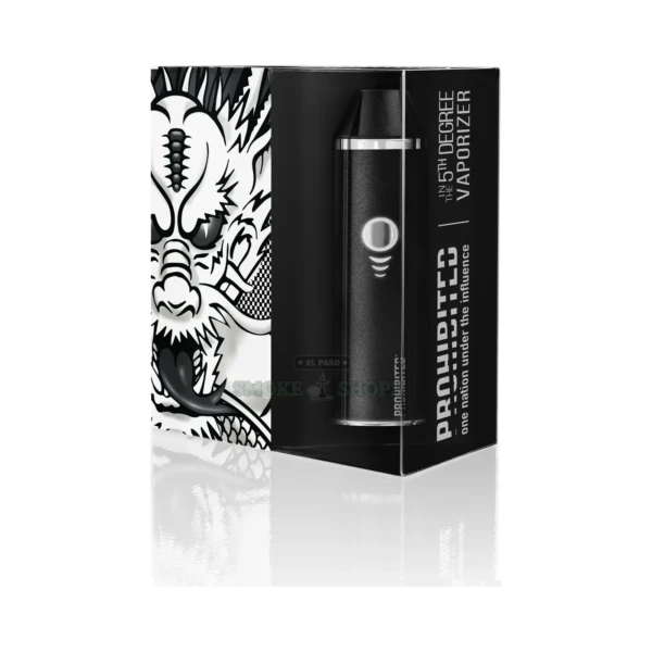 Prohibited 5th Degree hybrid dry herb and concentrate vaporizer kit in El Paso with magnetic charging base and cartridges