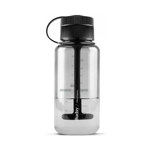 Puffco Budsy water bottle water pipe in El Paso, discreet dry herb bong with ceramic bowl, front view, same-day pickup