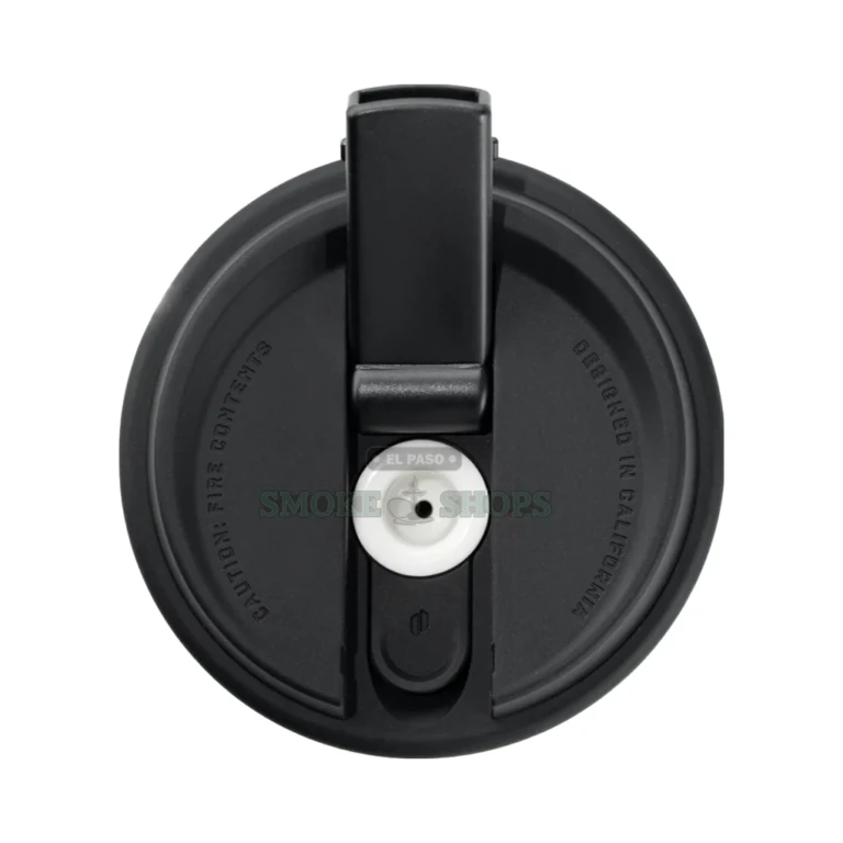 Black and white Puffco Cupsy coffee-cup water pipe in El Paso, about 5 inches tall for discreet portable carry
