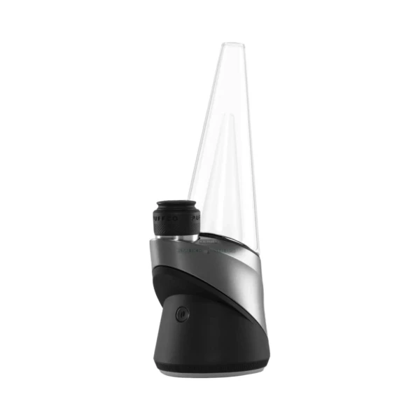 Puffco Peak Pro smart dab rig in El Paso, black e-rig with glass water bubbler and glowing LED light band, in stock