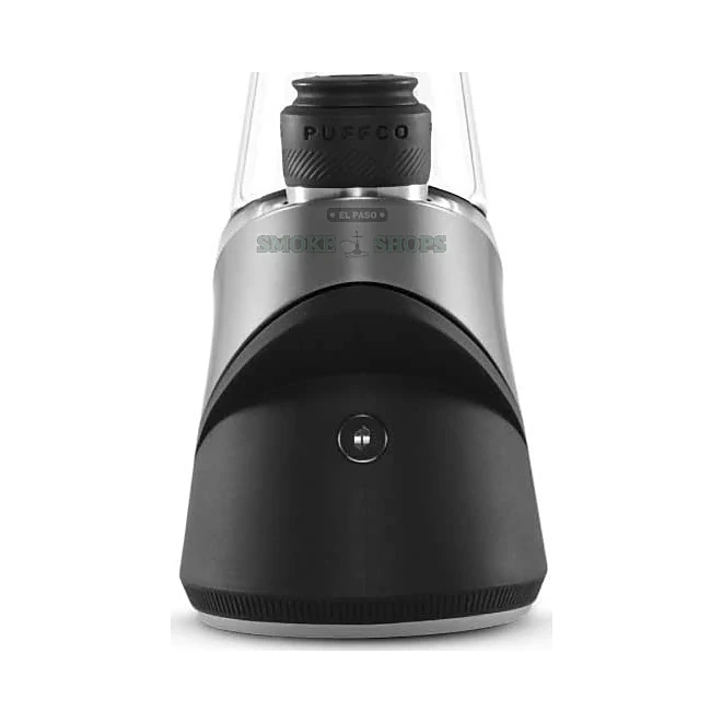 Black Puffco Peak Pro concentrate vape in El Paso showing the ceramic bowl chamber and single base button, pickup today