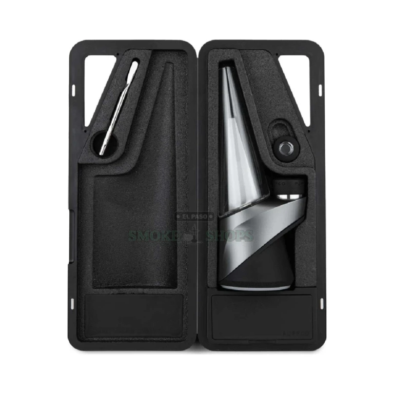 Puffco Peak Pro kit in El Paso with carry case, dabber tool, cotton swabs and USB-C cable, a complete concentrate e-rig