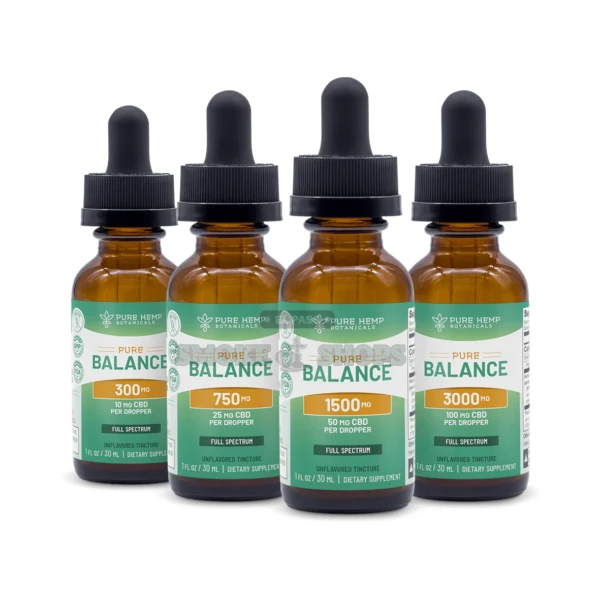 Pure Hemp Botanicals full spectrum CBD tincture 30 ml bottle and dropper in El Paso, unflavored MCT oil, same-day pickup