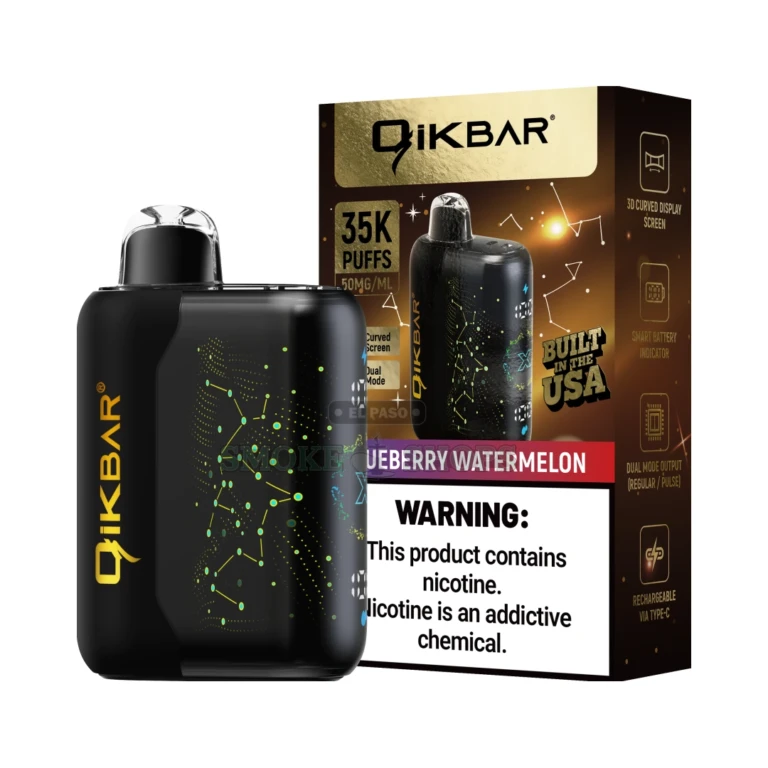 35K Puff Disposable Vape Qikbar Blueberry Watermelon at El Paso Smoke Shop, in stock in El Paso for same-day pickup