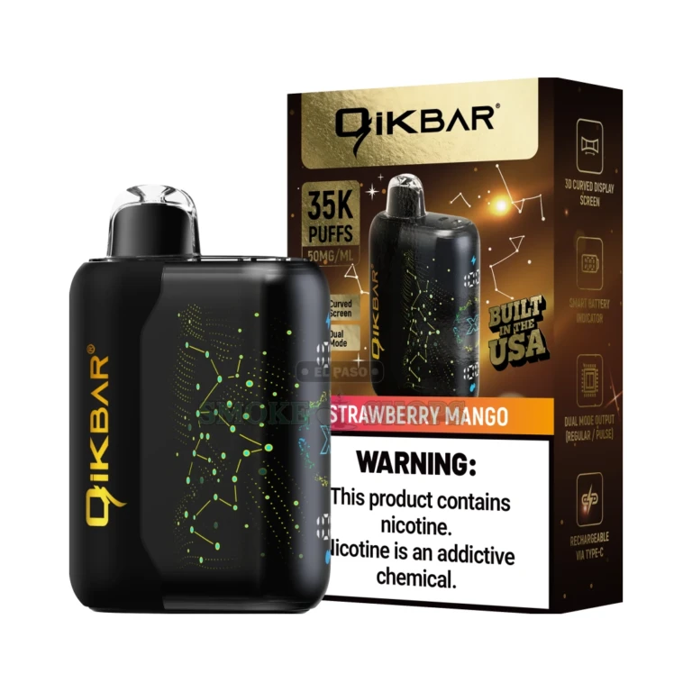 35K Puff Disposable Vape Qikbar Strawberry Mango at El Paso Smoke Shop, in stock in El Paso for same-day pickup