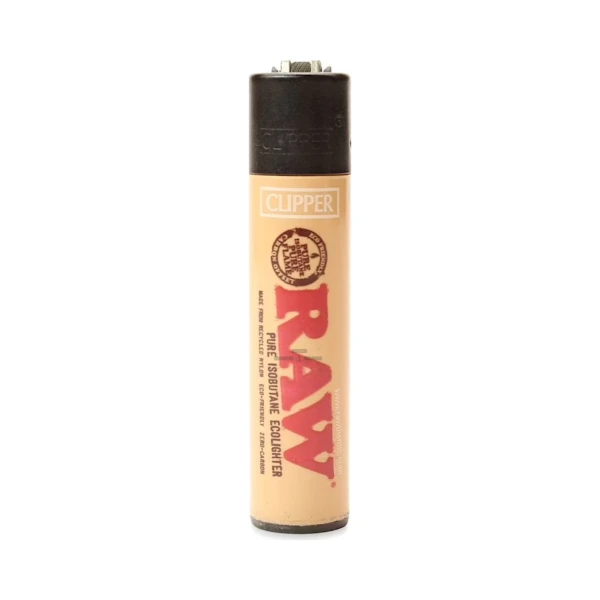 Raw Clipper refillable lighter with RAW natural cork-style wrap, front view, in El Paso, same-day in-store pickup