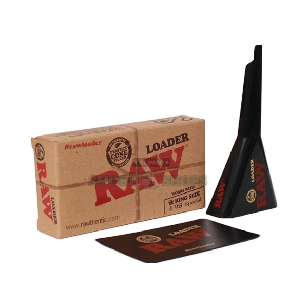 RAW Kingsize Cone Loader in El Paso, funnel-and-tray cigarette roller tool that fills king size and 98 special cones fast
