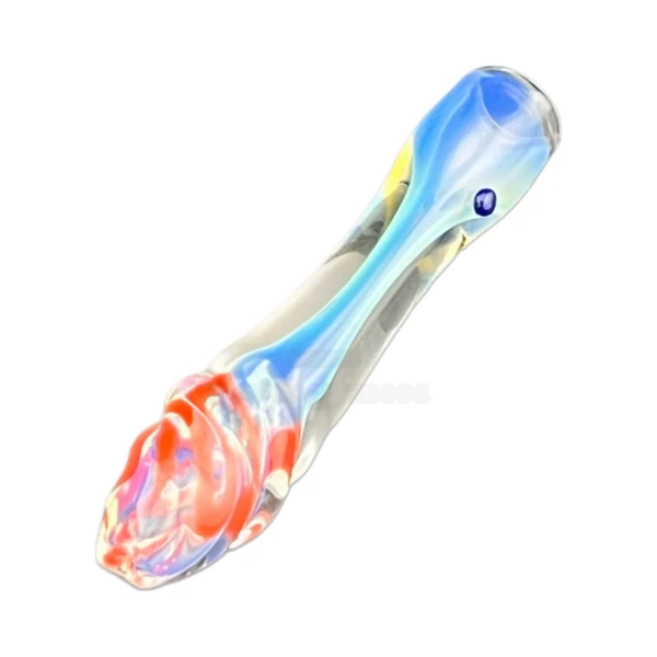 Red Swivel Glass Chillum One-Hitter in El Paso, Twist Design