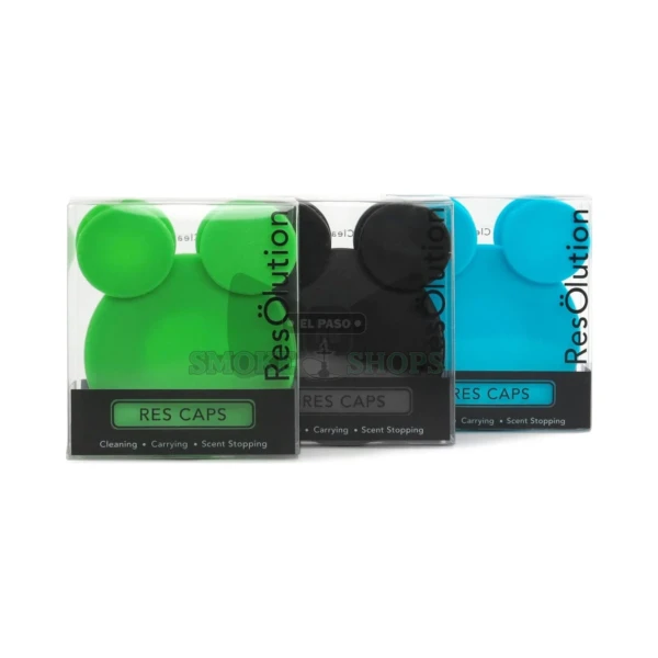 Resolution Res Caps 4-pack food-grade silicone bong cleaning caps in El Paso, fits 14mm to 72mm openings, pickup today