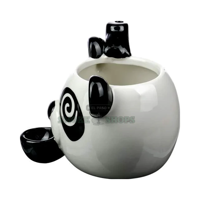 Panda Mug pipe handle and top mouthpiece in El Paso, hollow-handle Roast & Toast ceramic mug pipe for 21+