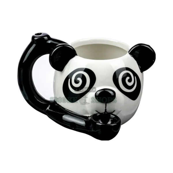 Roast & Toast Panda Mug ceramic pipe in El Paso, black-and-white panda coffee cup with front bowl, 19 oz novelty