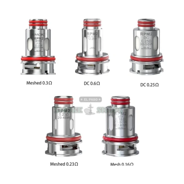 SMOK RPM2 replacement coil 5-pack in El Paso, genuine Mesh and DC heads for RPM 2 pods, same-day pickup