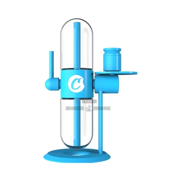 Cookies x Stundenglass Gravity Hookah front view in El Paso, 360 rotating borosilicate glass gravity infuser