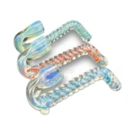Swirly Glass Chillum One-Hitter in El Paso, Teal and Blue Spiral thumbnail