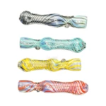 Swirly Road Glass Chillum One-Hitter in El Paso, Teal Swirl thumbnail