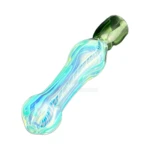 Teal and Green Swirl Glass Chillum One-Hitter in El Paso thumbnail
