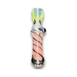 Violet Twist Glass Chillum One-Hitter in El Paso, Spiral Swirls thumbnail