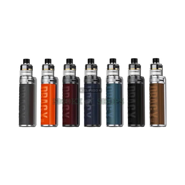 VooPoo Drag X 80W pod mod vape device in El Paso, single-18650 box mod with 4.5mL refillable PnP pod and color display