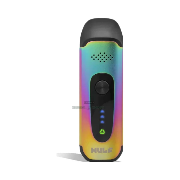Wulf Next dry herb vaporizer front view in El Paso, slim 4-inch body with magnetic screened mouthpiece and one button