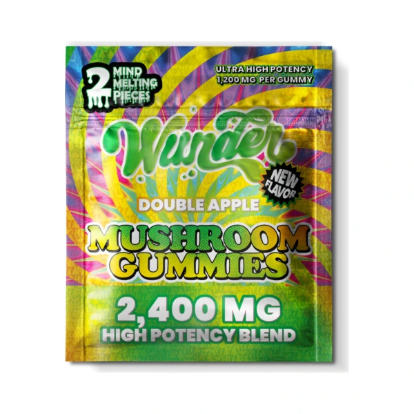 2ct Mushroom Gummies 2,400mg Wunder Double Apple at El Paso Smoke Shop, in stock in El Paso for same-day pickup