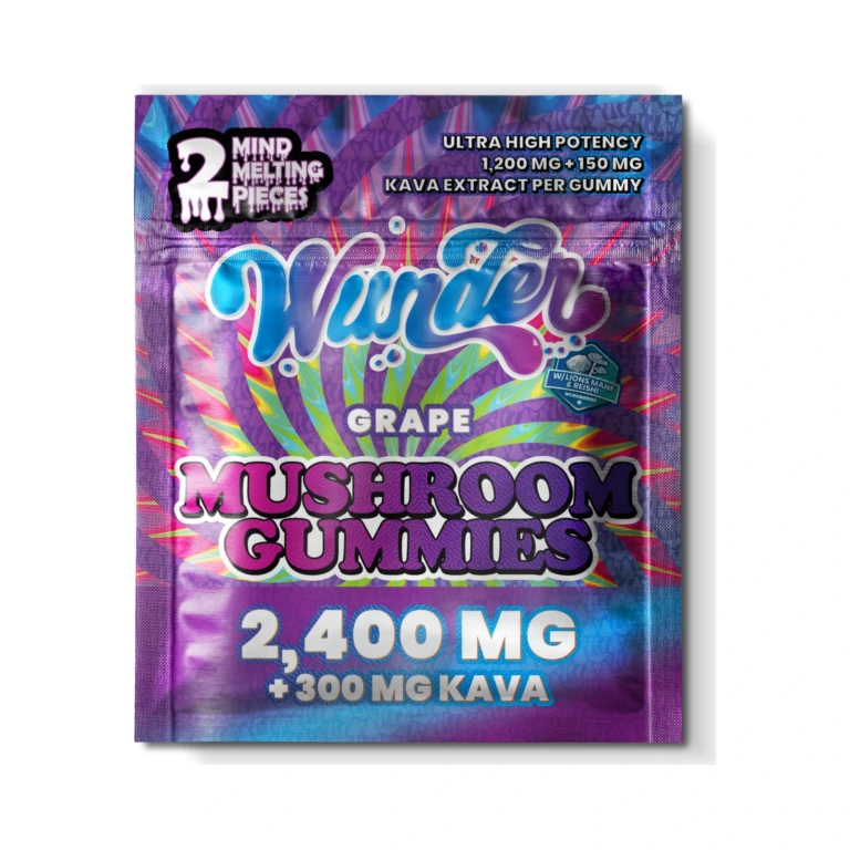 2ct Mushroom Gummies 2,400mg Wunder Kava Grape at El Paso Smoke Shop, in stock in El Paso for same-day pickup